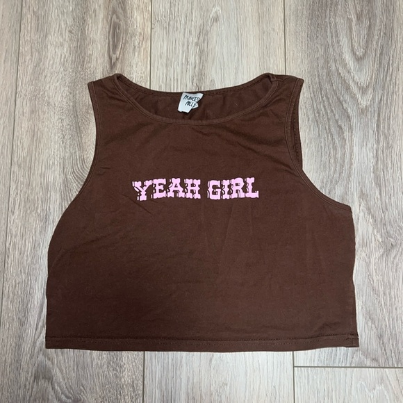 Princess Polly Cropped Graphic "Yeah Girl" Tank Size 10 - Picture 1 of 2